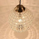 Antique brass crystal empire ball chandelier living room light