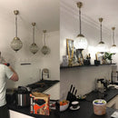 Antique brass crystal empire ball chandelier living room light