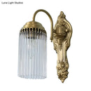 DecorBites™ Simple Crystal Rod Wall Mount Light - Gold Sconce for Corridor