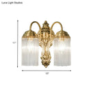 DecorBites™ Simple Crystal Rod Wall Mount Light - Gold Sconce for Corridor