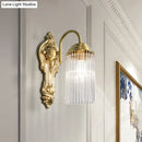 DecorBites™ Simple Crystal Rod Wall Mount Light - Gold Sconce for Corridor
