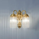 Brass Crystal Rod Sconce