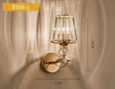 Antique brass & dark bronze crystal led wall lamp living room sconce