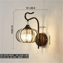 Antique brass & dark bronze crystal led wall lamp living room sconce