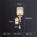 Antique brass & dark bronze crystal led wall lamp living room sconce