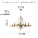 Antique brass french candle design pendant lighting dining room