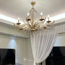 Antique brass french candle design pendant lighting dining room