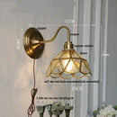 DecorBites™ Glass Brass Wall Sconce LED Light Fixture for Dining Living Room Bathroom Mirror