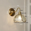 DecorBites™ Glass Brass Wall Sconce LED Light Fixture for Dining Living Room Bathroom Mirror