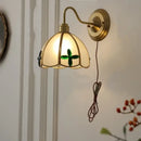 DecorBites™ Glass Brass Wall Sconce LED Light Fixture for Dining Living Room Bathroom Mirror
