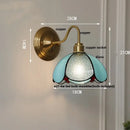 DecorBites™ Glass Brass Wall Sconce LED Light Fixture for Dining Living Room Bathroom Mirror