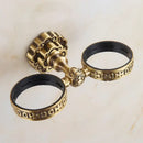 Antique brass antique glass cup holder set bathroom accessories
