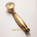 Antique brass handheld shower head bathroom circular spray face