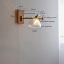 Antique brass industrial wall light with clear glass for bedroom