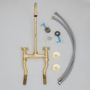 Antique Brass Kitchen Faucet - Antique Brass Bridge Faucet