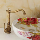Antique brass ornate decorbites basin sink faucet bathroom mixer tap
