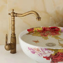Antique brass ornate decorbites basin sink faucet bathroom mixer tap