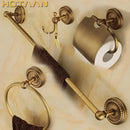 Antique brass rope twist 4 piece bathroom set – bathroom kit