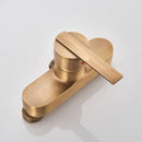 Antique brass shower set with rainhead and handshower – bathroom