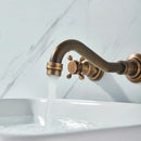 DecorBites™ Black Basin Faucet: Wall Mounted Hot/Cold Water Mixer for Bathroom Sink