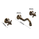 DecorBites™ Black Basin Faucet: Wall Mounted Hot/Cold Water Mixer for Bathroom Sink