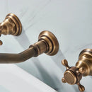 DecorBites™ Black Basin Faucet: Wall Mounted Hot/Cold Water Mixer for Bathroom Sink