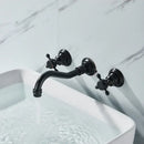 DecorBites™ Black Basin Faucet: Wall Mounted Hot/Cold Water Mixer for Bathroom Sink