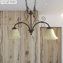 Antique bronze bell island pendant light dining room chandelier