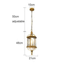 Antique bronze black outdoor hanging pendant light walkway lantern
