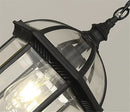 Antique bronze black outdoor hanging pendant light walkway lantern