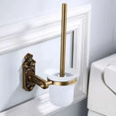 Antique bronze carved bath accessories set bathroom wall rack