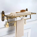 Antique bronze carved bath accessories set bathroom wall rack