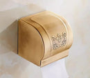 Antique bronze carved bath accessories set bathroom wall rack