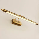 Antique bronze carved mirror lamp bathroom scrollwork wall light