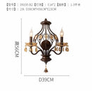 Antique bronze crystal candle wall lamp for living room bedroom