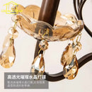 Antique bronze crystal candle wall lamp for living room bedroom