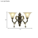 Bronze Crystal Warm Glow Wall Sconce