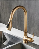 Antique Bronze Kitchen Faucet Pull Out
