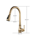 Antique Bronze Kitchen Faucet Pull Out
