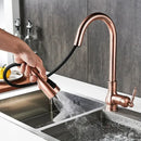 Antique Bronze Kitchen Faucet Pull Out