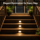 Antique Bronze LED Step Light Fixture | Brass Construction | Low Voltage