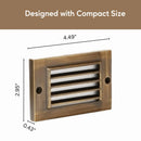 Antique Bronze LED Step Light Fixture | Brass Construction | Low Voltage