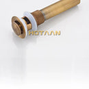 DecorBites™ Brass Pop Up Sink Drain - Antique Bathroom Brass Pop-up Drain