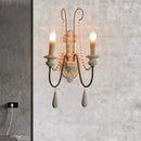 Antique country french wall lamp living room ornate sconce