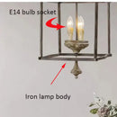 Antique dark bronze creative american iron chandelier light kitchen