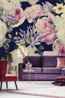 Antique Dark Floral Wallpaper Mural