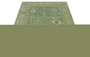 Antique design 8x10 Green and Beige Traditional Oriental Oushak wool area rug