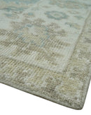 Antique Design Medallion Earthy Ivory and Camel 8x10 wool Area Rug
