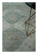Antique Design Medallion Earthy Ivory and Camel 8x10 wool Area Rug