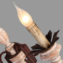 Antique double head french wall lamp distressed white bedroom sconce